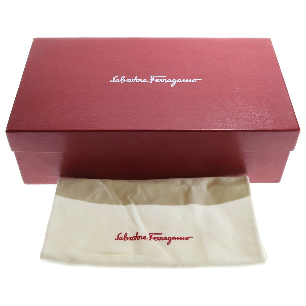 Salvatore Ferragamo(サルヴァトーレ フェラガモ) CARLA カルラ ヴァラ リボン エナメル ハイヒールパンプス レディース ブラウン
