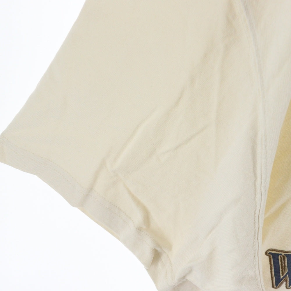 PUMA(プーマ) ×RHUIGI GRAPHIC TEE ルイージ フロントグラフィックエンブロイダリー クルーネック半袖Tシャツ カットソー ベージュ 620888-65