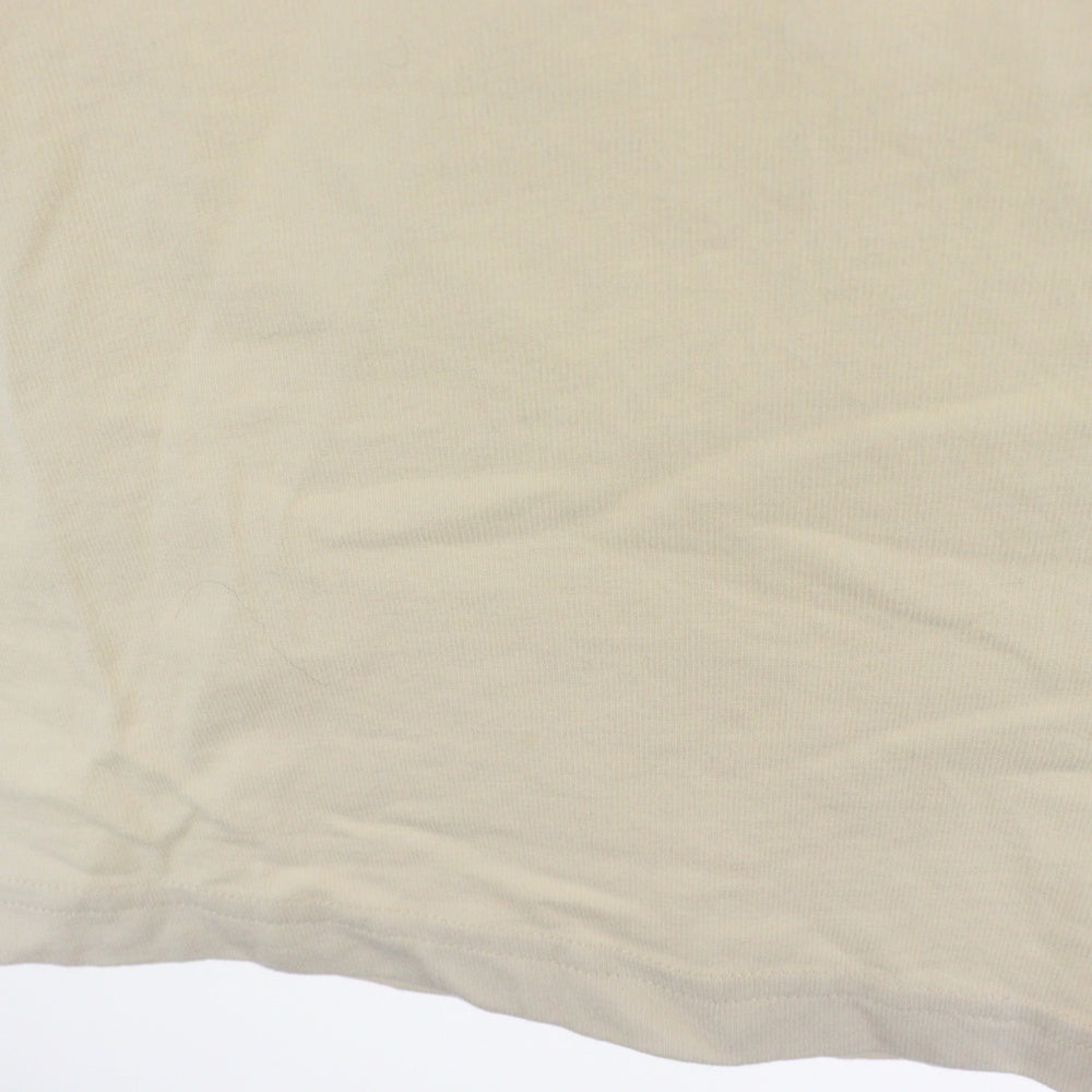 PUMA(プーマ) ×RHUIGI GRAPHIC TEE ルイージ フロントグラフィックエンブロイダリー クルーネック半袖Tシャツ カットソー ベージュ 620888-65
