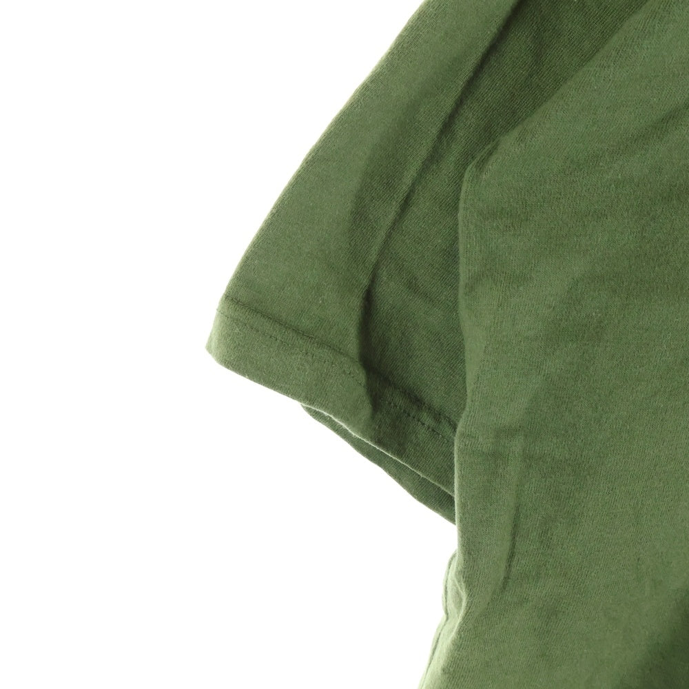NO BRAND(ノーブランド) IRIE FISHING CLUB イリエフィッシングクラブ ポケットロゴ クルーネック半袖Tシャツ カットソー グリーン