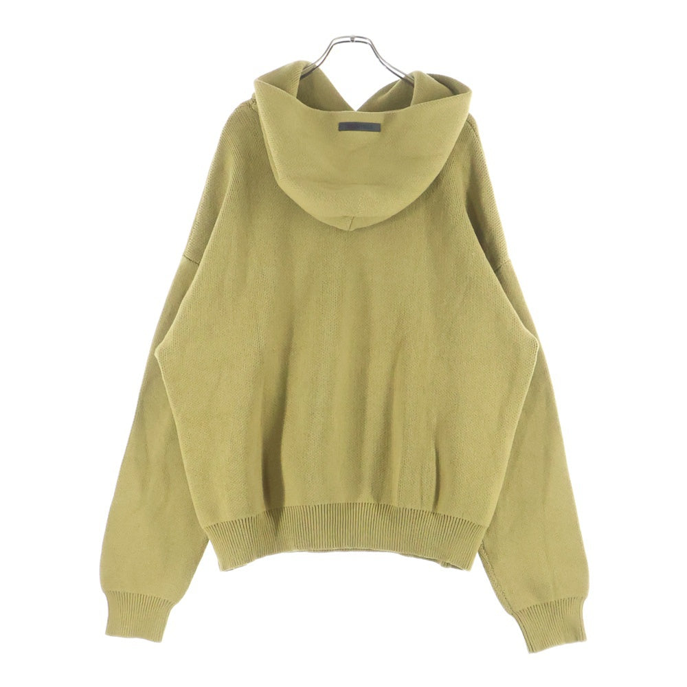 FEAR OF GOD ESSENTIALS(フィアオブゴッド エッセンシャルズ) フロントロゴエンブロイダリー プルオーバーニットフーディー パーカー ブラウン