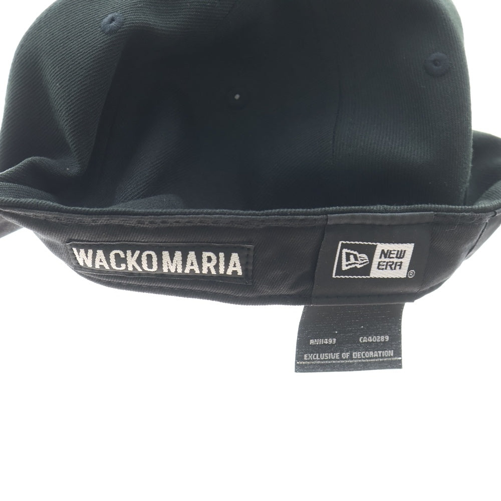 WACKO MARIA(ワコマリア) 24AW ×NEW ERA ニューエラ フロント刺繍 6パネル ベースボールキャップ 帽子 ブラック 24FW-WMA-CP01