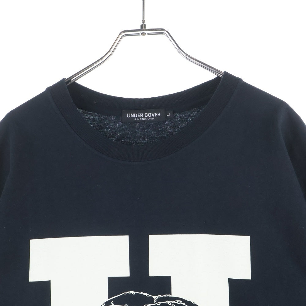 UNDERCOVER(アンダーカバー) マスク ハンバーガープリント クルーネック半袖Tシャツ カットソー ブラック