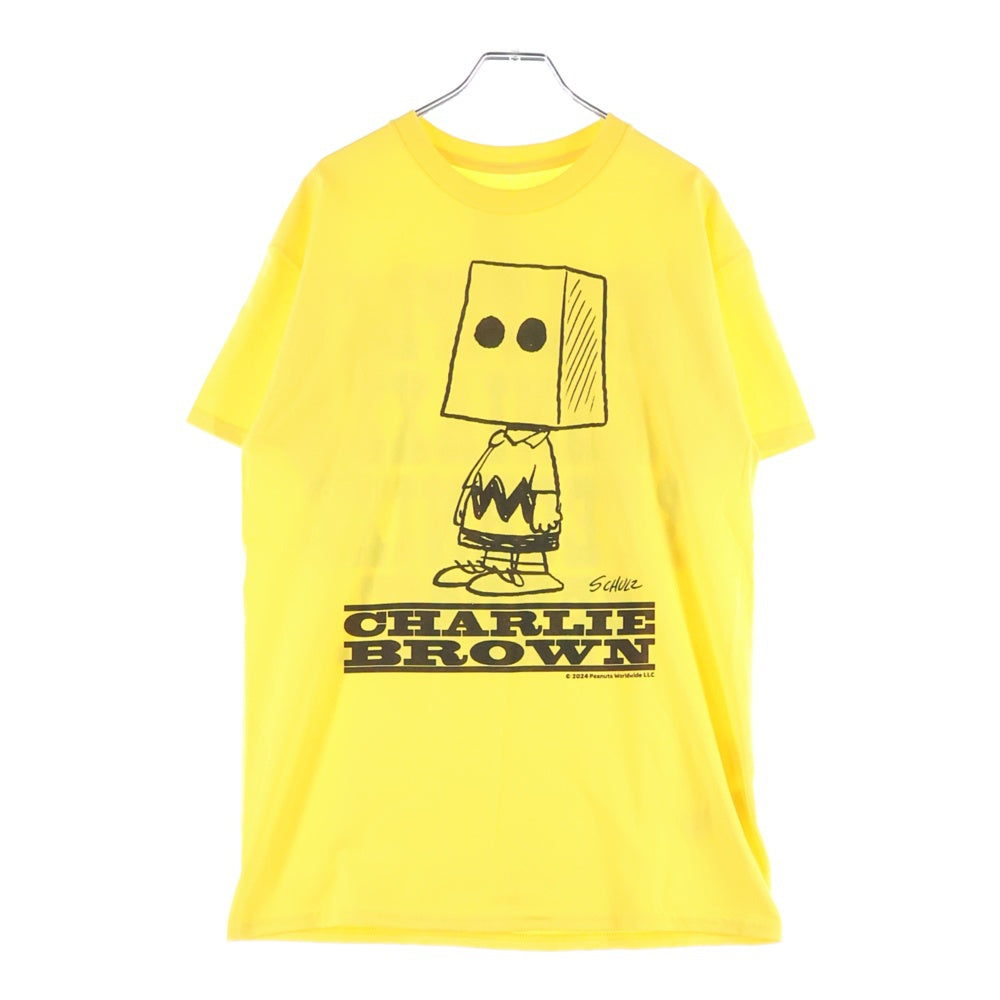 NEXUS7(ネクサスセブン) ×PEANUTS ピーナッツ チャーリーブラウン クルーネック半袖Tシャツ カットソー イエロー RGS-NGS-T0B