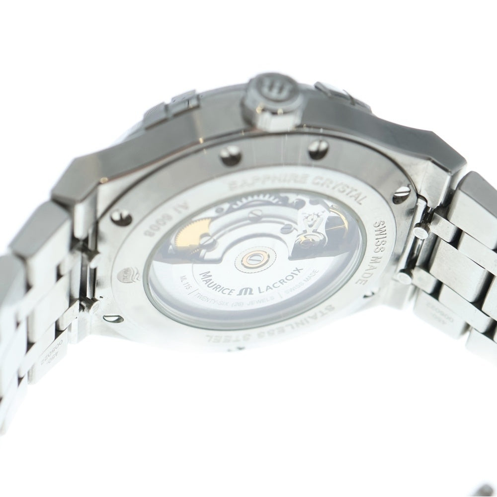MAURICE LACROIX(モーリスラクロア) アイコン オートマティック 青文字盤 自動巻き腕時計 ウォッチ シルバー/ブルー AI6008