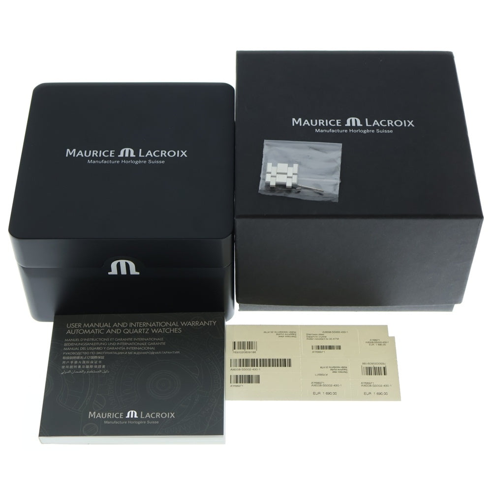 MAURICE LACROIX(モーリスラクロア) アイコン オートマティック 青文字盤 自動巻き腕時計 ウォッチ シルバー/ブルー AI6008