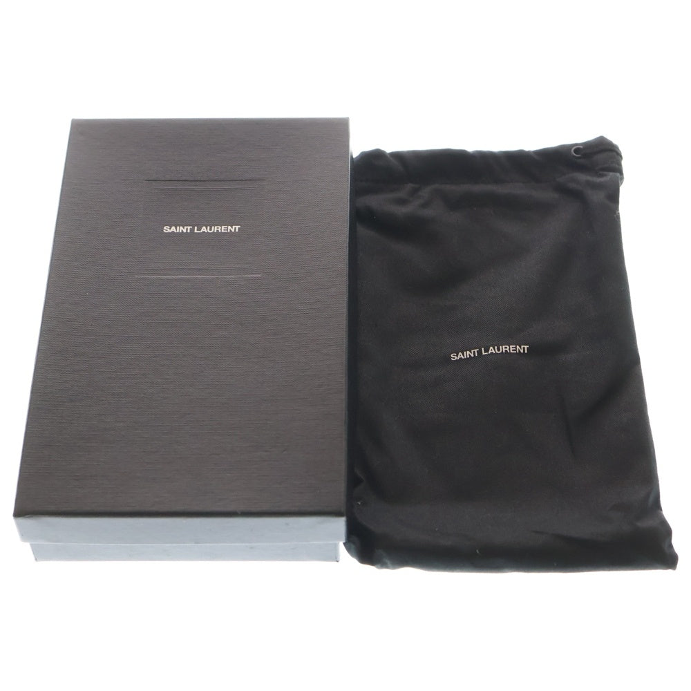 YVES SAINT LAURENT(イヴサンローラン) YSLプレート ラージフラップウォレット 長財布 ベージュ 414570 レディース