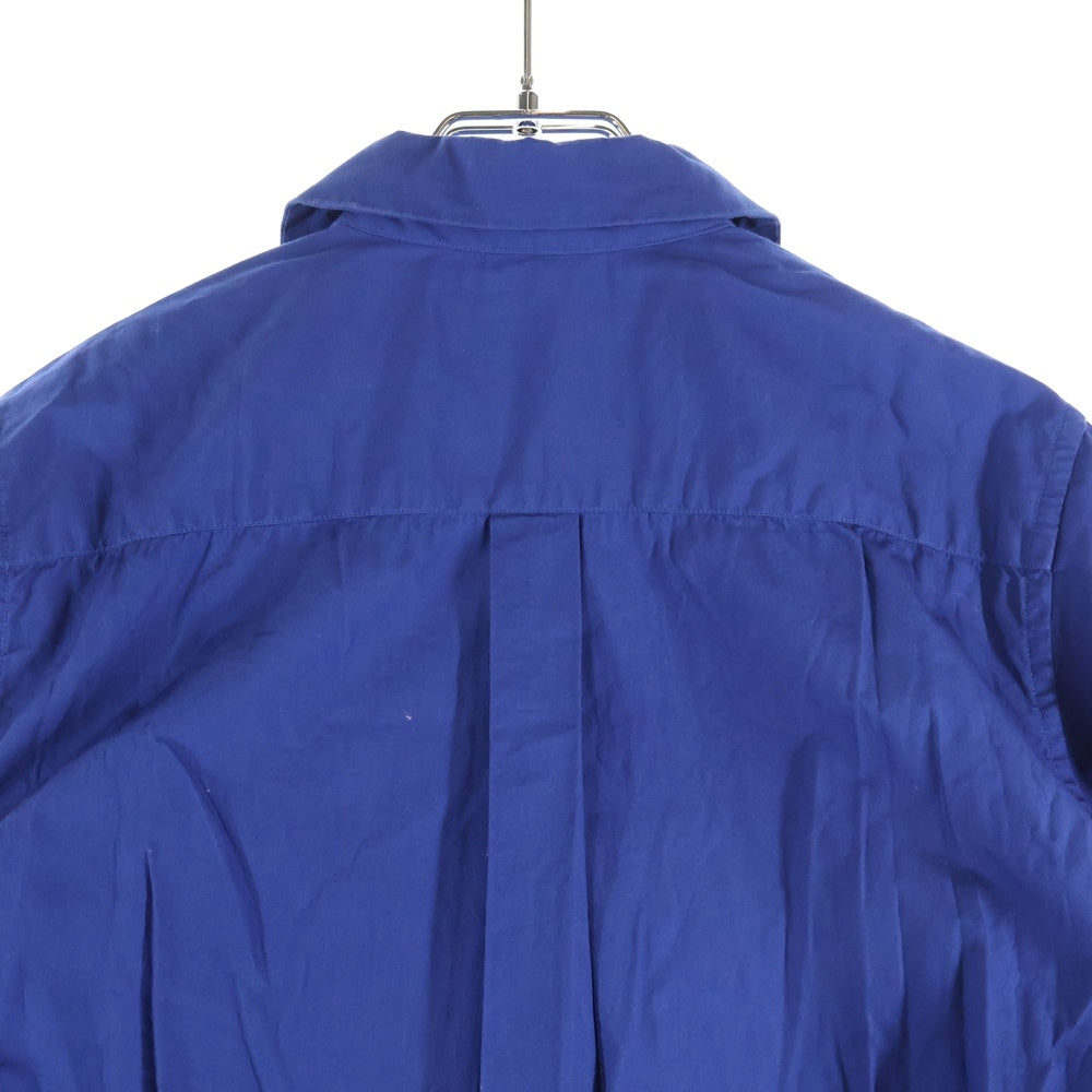 BLACK COMME des GARCONS(ブラックコムデギャルソン) 12SS AD2011 カモ 切替 長袖 シャツ ブルー 1I‐B002