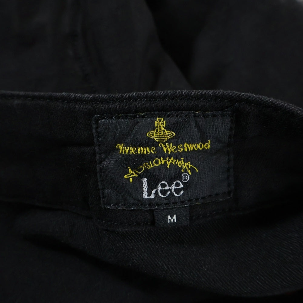 Vivienne Westwood Anglomania(ヴィヴィアンウエストウッドアングロマニア) × Lee リー ハートエンブロイダリー 変形 スカート ブラック レディース