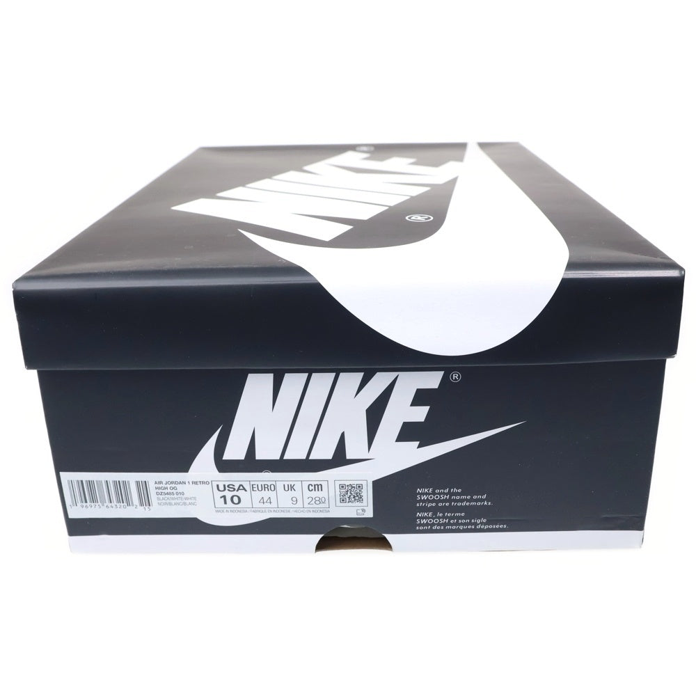NIKE(ナイキ) AIR JORDAN 1 RETRO HIGH OG エアジョーダン1 レトロ OG ハイカットスニーカー ブラック/ホワイト US10/28cm DZ5485-010