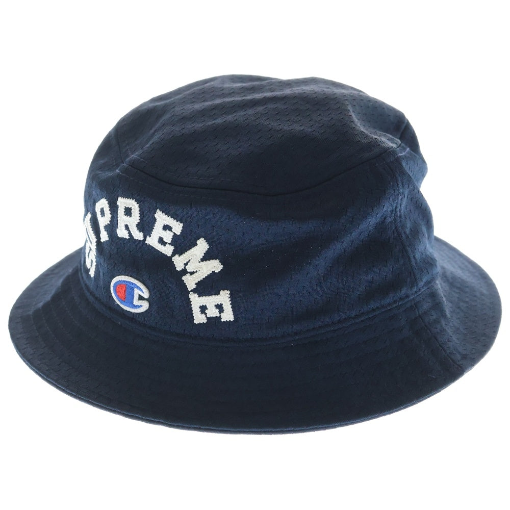 SUPREME(シュプリーム) 24SS ×Champion Mesh Crusher Hat チャンピオン メッシュクラッシャー バケットハット 帽子 ネイビー