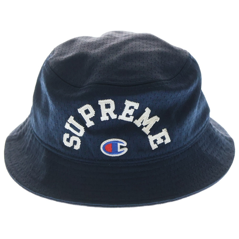 SUPREME(シュプリーム) 24SS ×Champion Mesh Crusher Hat チャンピオン メッシュクラッシャー バケットハット 帽子 ネイビー