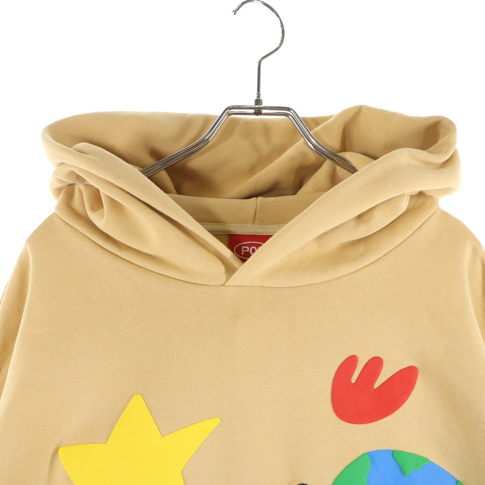 Paragraph(パラグラフ) STAR CITY HOODIE フロントアームプリント スウェット プルオーバーパーカー ブラウン