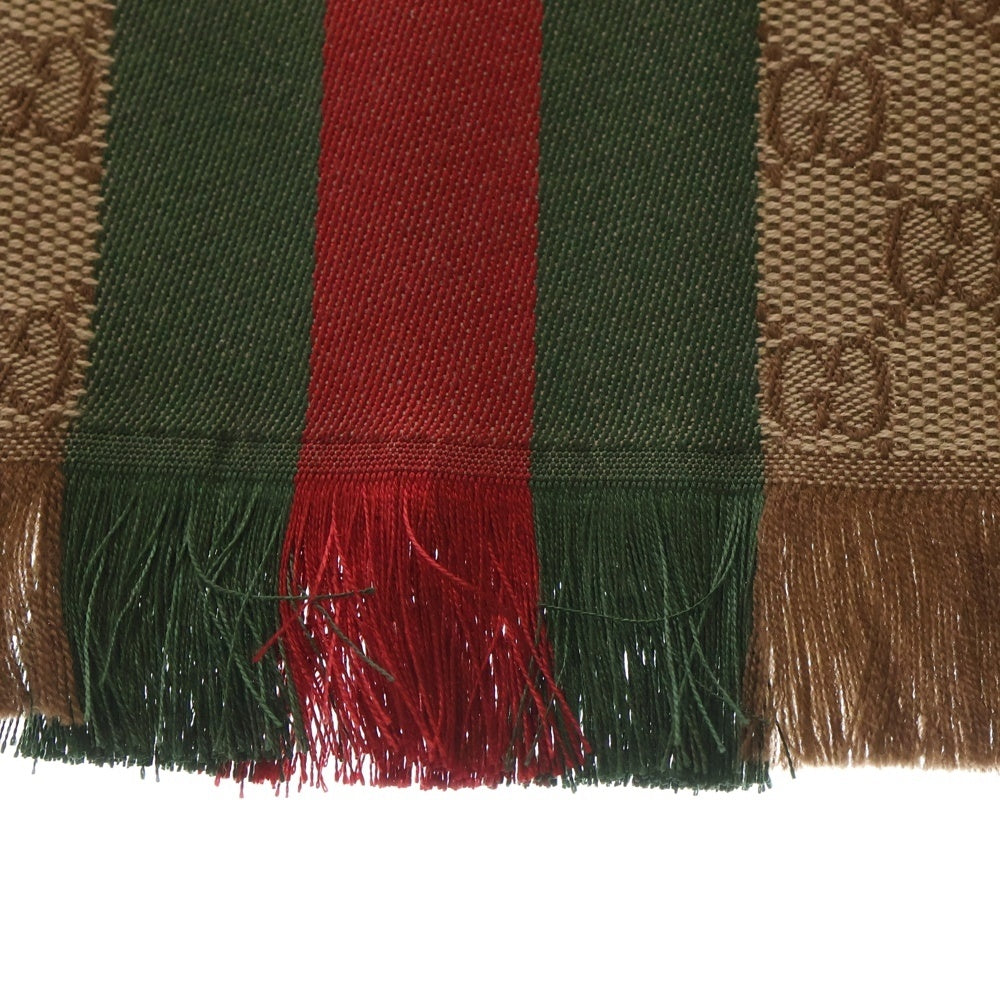 GUCCI(グッチ) GG柄 シェリーライン シルク混 ウールストール マフラー