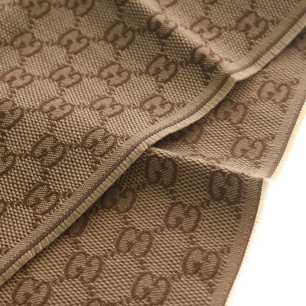 GUCCI(グッチ) GG柄 シェリーライン シルク混 ウールストール マフラー
