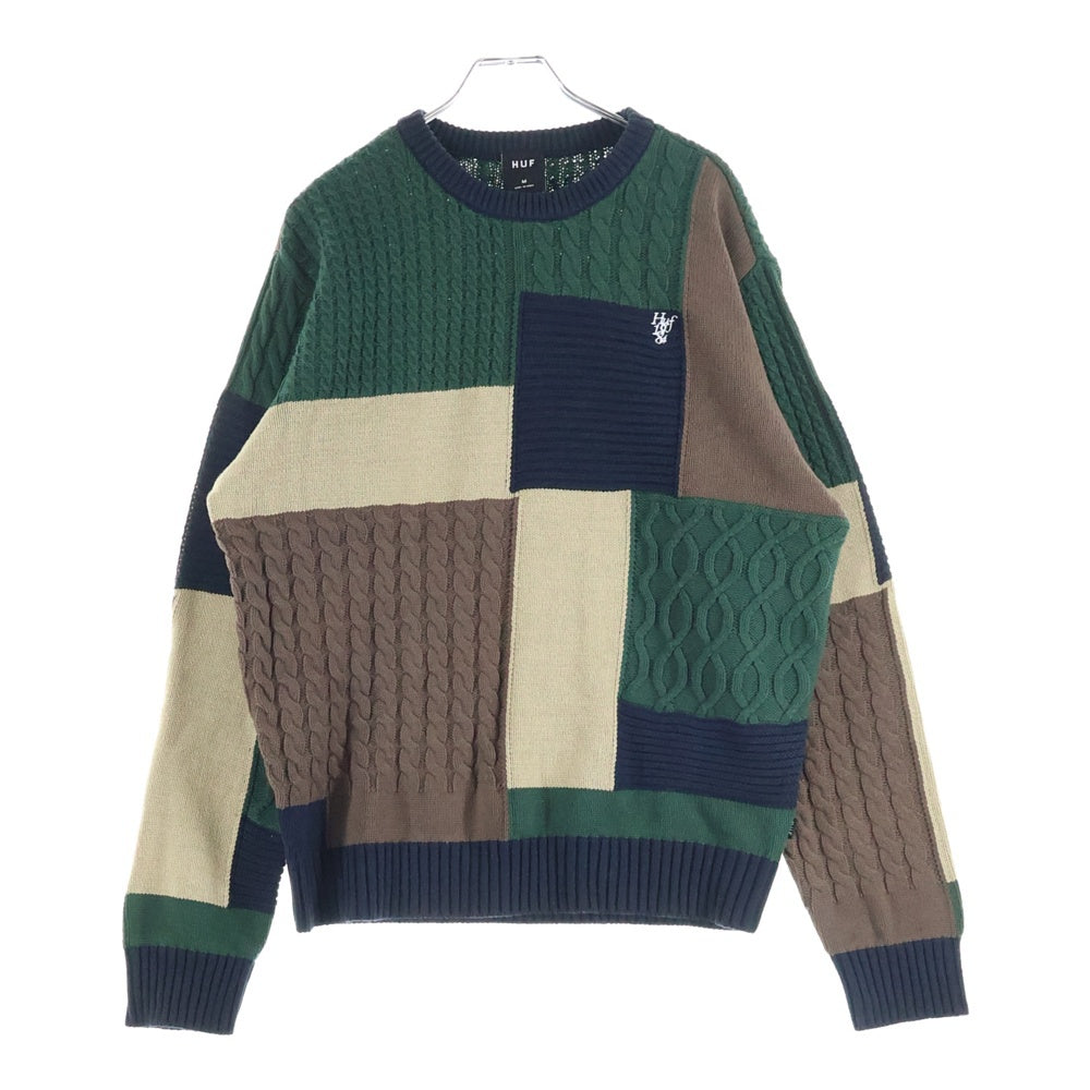 HUF(ハフ) COLUMBIA CABLE KNIT SWEATER 長袖 ケーブルニットセーター マルチ H025 KN00572