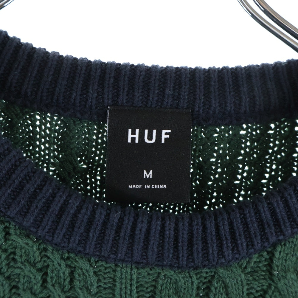 HUF(ハフ) COLUMBIA CABLE KNIT SWEATER 長袖 ケーブルニットセーター マルチ H025 KN00572