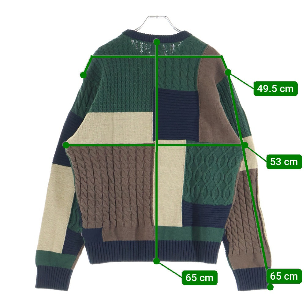 HUF(ハフ) COLUMBIA CABLE KNIT SWEATER 長袖 ケーブルニットセーター マルチ H025 KN00572