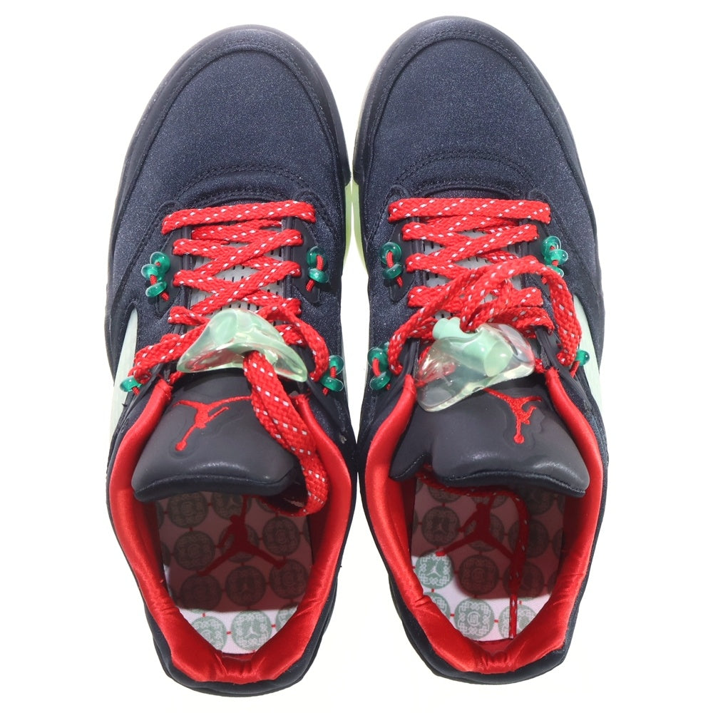 NIKE(ナイキ) ×CLOT AIR JORDAN 5 RETRO LOW SP クロット エアジョーダン 5 ジェイド ローカットスニーカー ブラック レディース US6.5/24.5cm DM4640-036