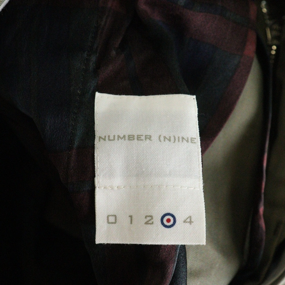 NUMBER (N)INE(ナンバーナイン) 宮下期 裏地タータンチェック柄 リフレクション ストライプ スラックスパンツ