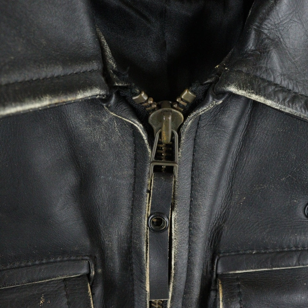 SCHOTT(ショット) POLICEMAN ポリスマン ジップアップ レザージャケット ブルゾン ブラック 3141005