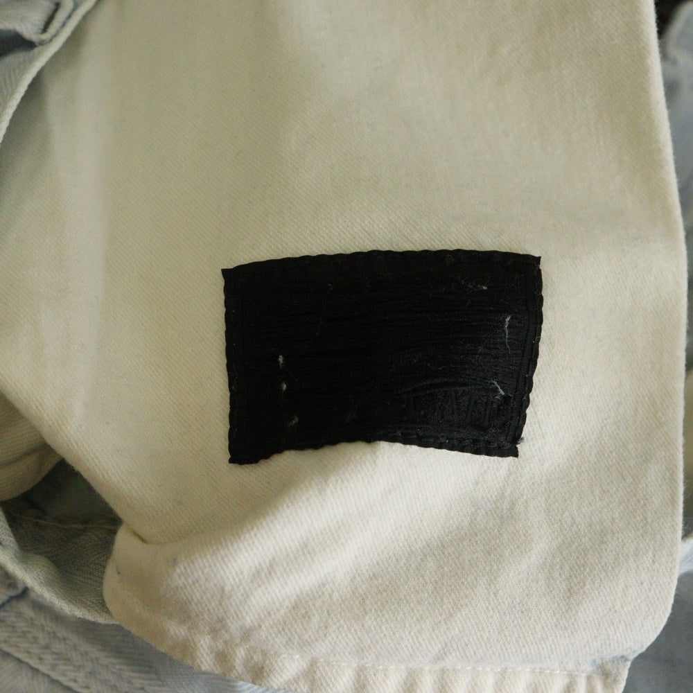 mastermind JAPAN(マスターマインドジャパン) ロゴパッチ ジップフライ ワイドデニムパンツ インディゴ