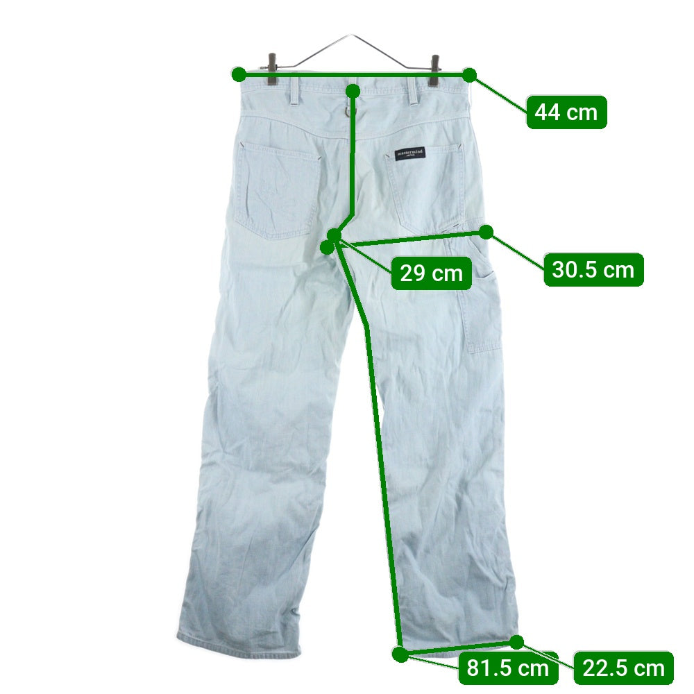 mastermind JAPAN(マスターマインドジャパン) ロゴパッチ ジップフライ ワイドデニムパンツ インディゴ