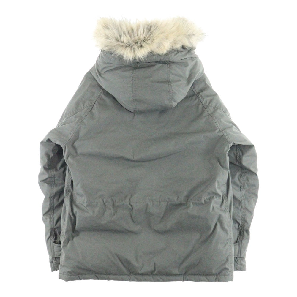 THE NORTH FACE PURPLE LABEL(ノースフェイスパープルレーベル) ファーフーデッド ジップアップダウンジャケット カーキ ND2970N