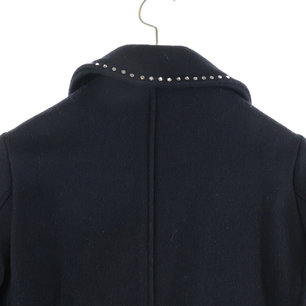 SCHOTT(ショット) ダイヤスタッズ ウールピーコート レディース ブラック