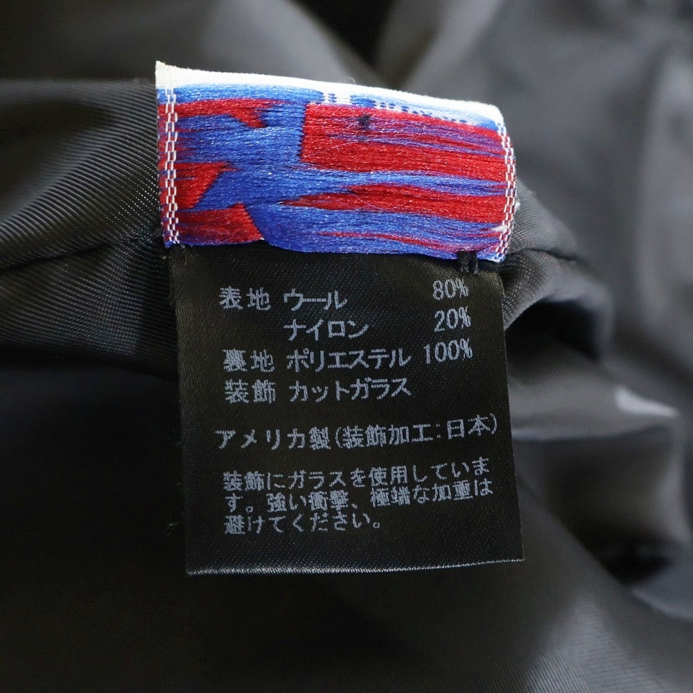 SCHOTT(ショット) ダイヤスタッズ ウールピーコート レディース ブラック