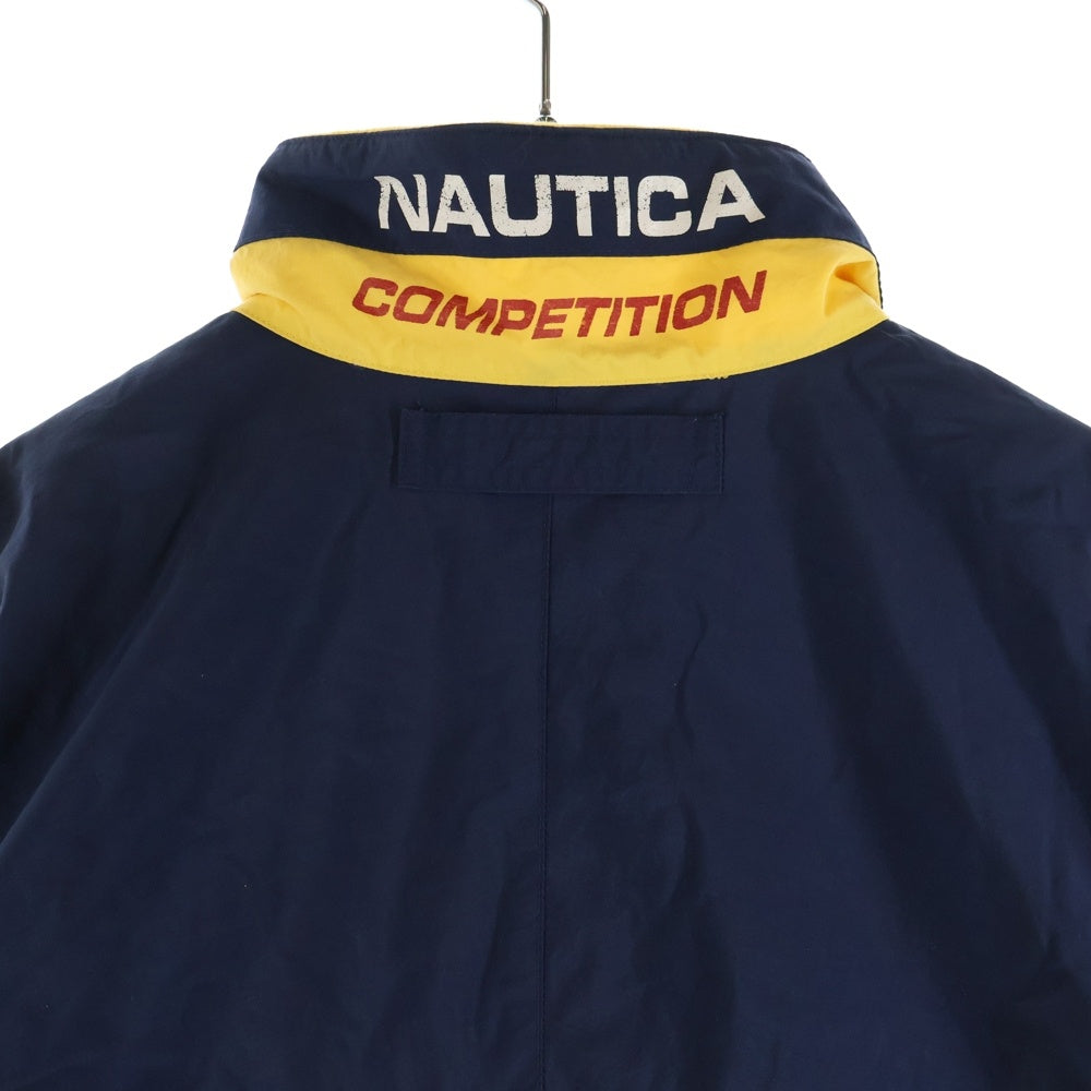 NAUTICA(ノーティカ) フロントロゴ ジップアップナイロンジャケット ネイビー/アイボリー