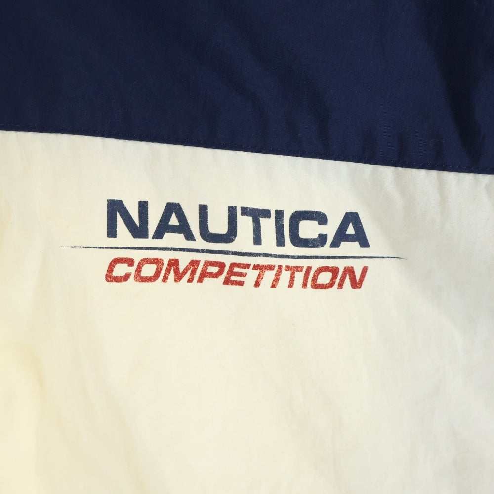 NAUTICA(ノーティカ) フロントロゴ ジップアップナイロンジャケット ネイビー/アイボリー