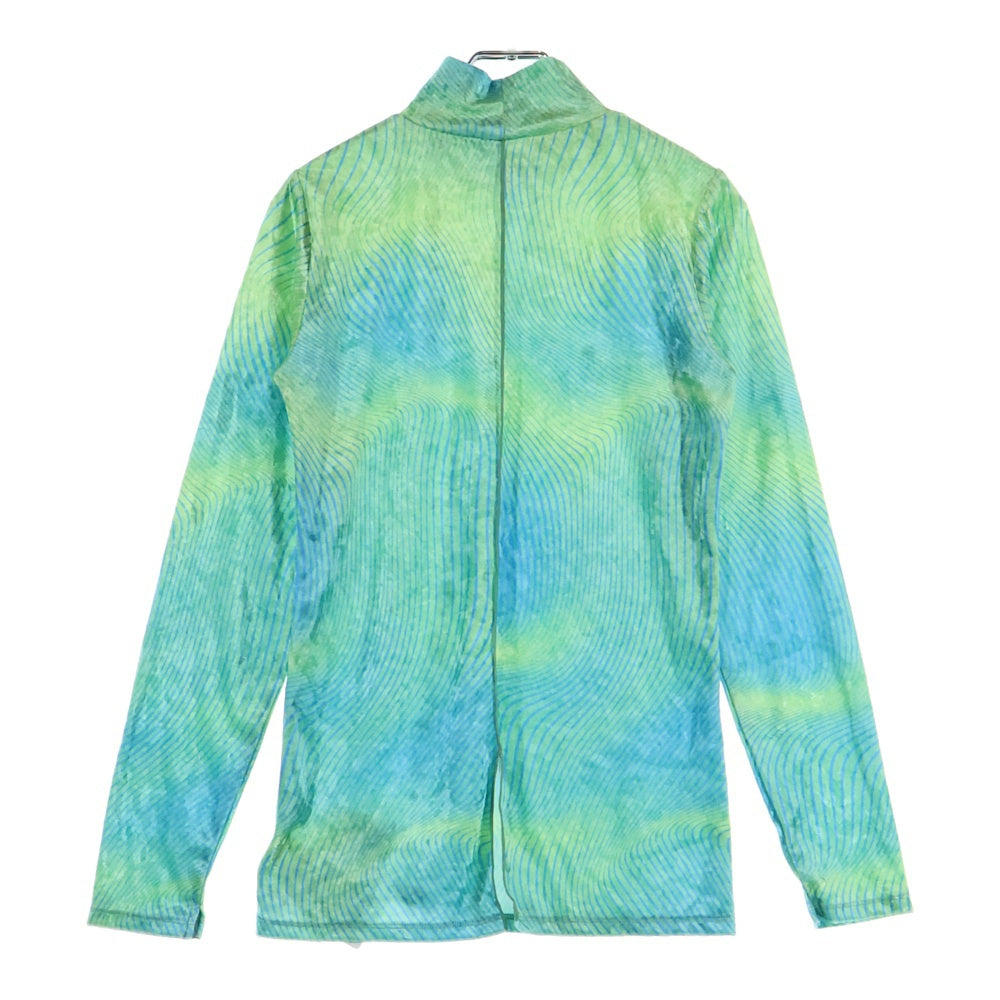 MAISON SPECIAL(メゾンスペシャル ) クラッシュドベロアシャツ 長袖Tシャツ ロンT グリーン 21232415811