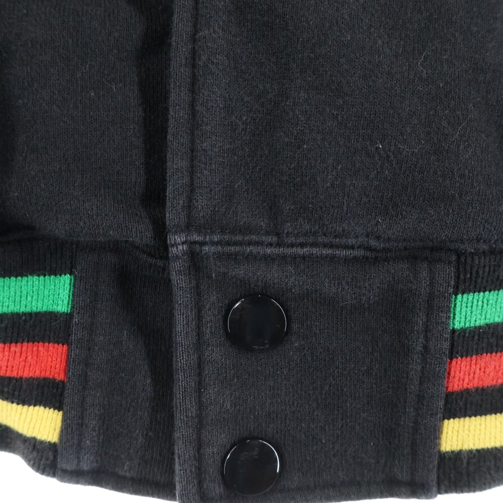 adidas(アディダス) ロゴプリント スウェットスタジアムジャケット スタジャン ブラック JD2017