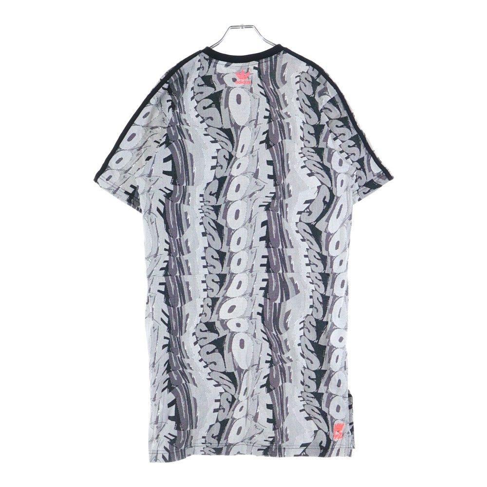 adidas(アディダス) ラブユナイツ ドゥードゥル 総柄半袖Tシャツ ワンピース レディース ホワイト HC3083