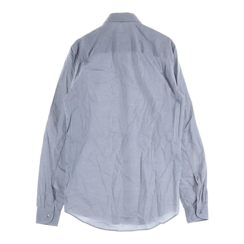 HELMUT LANG(ヘルムートラング) 比翼 ロングスリーブ スタンドカラーシャツ グレー