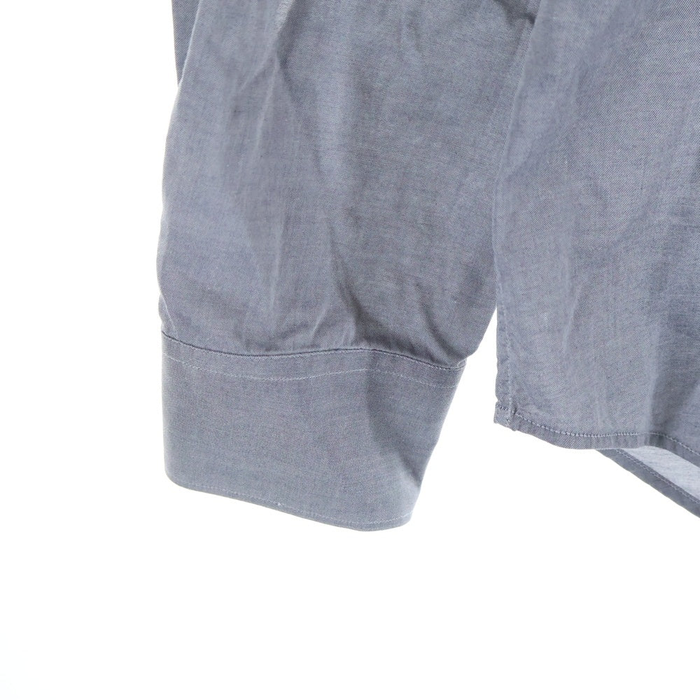 HELMUT LANG(ヘルムートラング) 比翼 ロングスリーブ スタンドカラーシャツ グレー