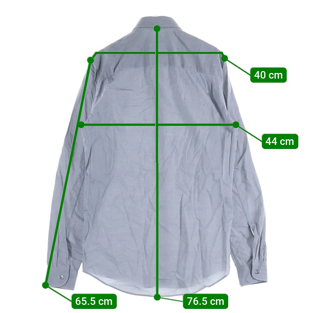 HELMUT LANG(ヘルムートラング) 比翼 ロングスリーブ スタンドカラーシャツ グレー