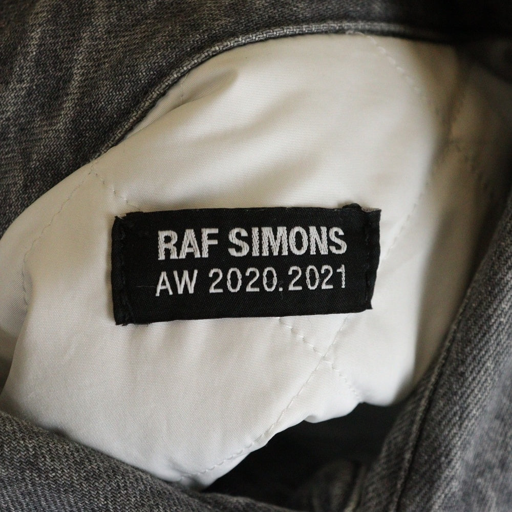 RAF SIMONS(ラフシモンズ) 20AW PADDED BIG FIT DENIM SHIRT パデット ビッグ フィット デニムシャツジャケット グレー 202-249