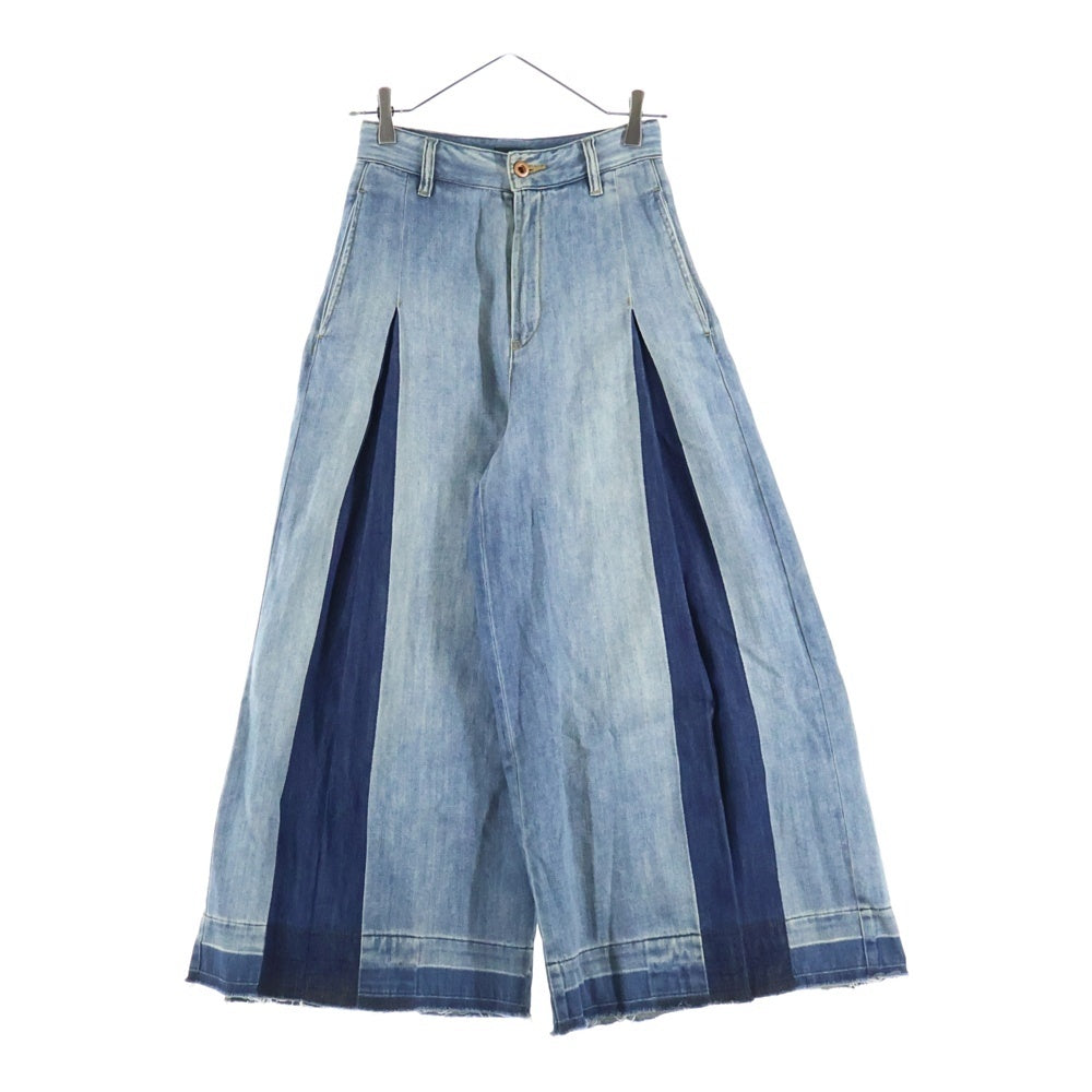 DIESEL(ディーゼル) マルチポケット 素材切り替え ジップアップ デニムパンツ インディゴ
