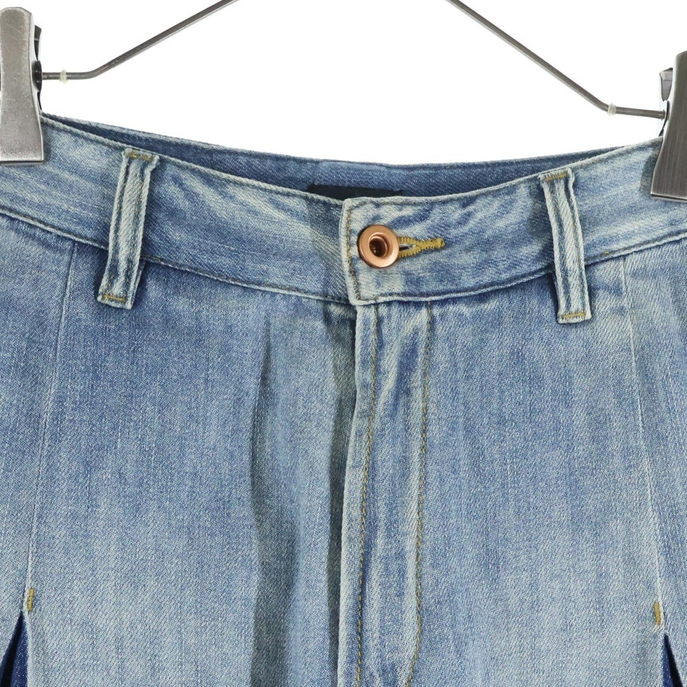 DIESEL(ディーゼル) マルチポケット 素材切り替え ジップアップ デニムパンツ インディゴ
