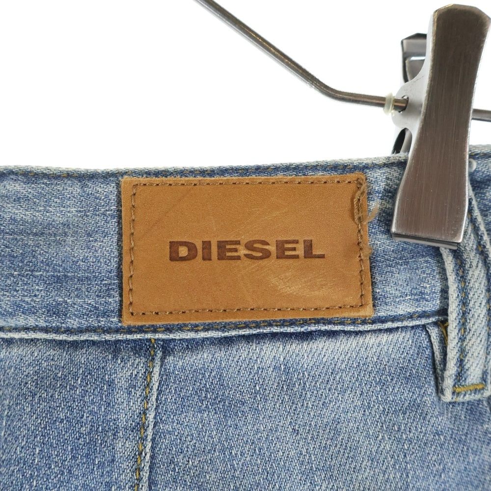 DIESEL(ディーゼル) マルチポケット 素材切り替え ジップアップ デニムパンツ インディゴ