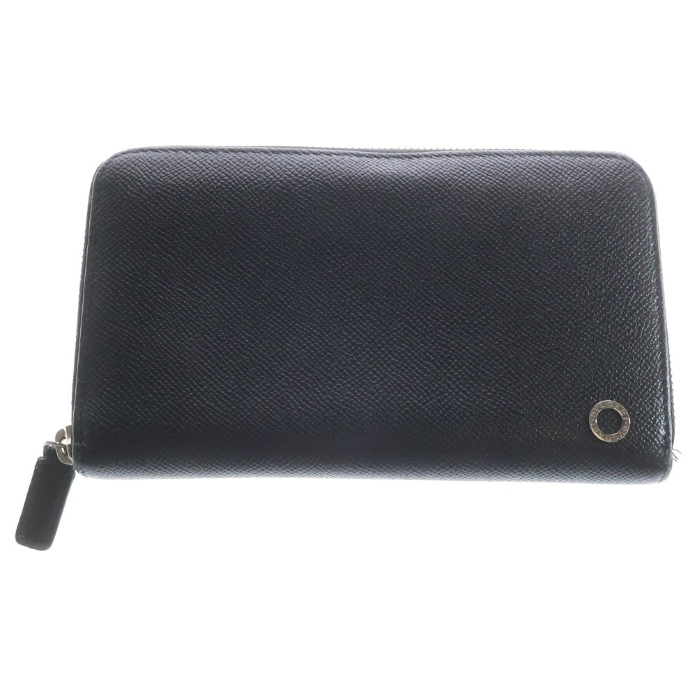 BVLGARI(ブルガリ) ブルガリ ブルガリ マン ジップウォレット レザー ラウンドジップロングウォレット 長財布 ブラック 284230