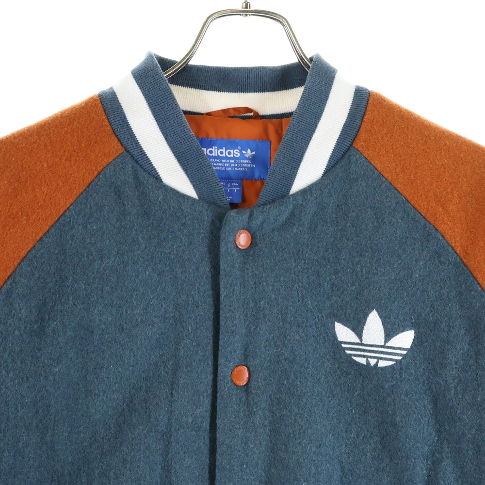 adidas(アディダス) PADDED WOOL VARSITY JACKET パデット ウール バーシティージャケット ネイビー/オレンジ AB7799
