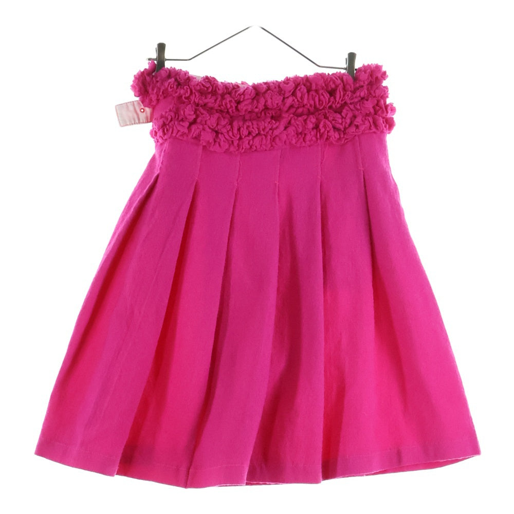 tricot COMME des GARCONS(トリコ コム デ ギャルソン) 07AW AD2007 フリルベルトデザイン ウール 巻きスカート ピンク レディース TT-S039