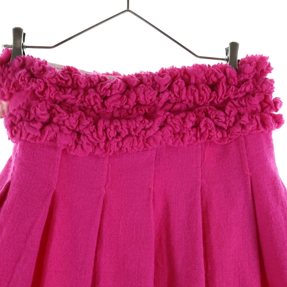 tricot COMME des GARCONS(トリコ コム デ ギャルソン) 07AW AD2007 フリルベルトデザイン ウール 巻きスカート ピンク レディース TT-S039