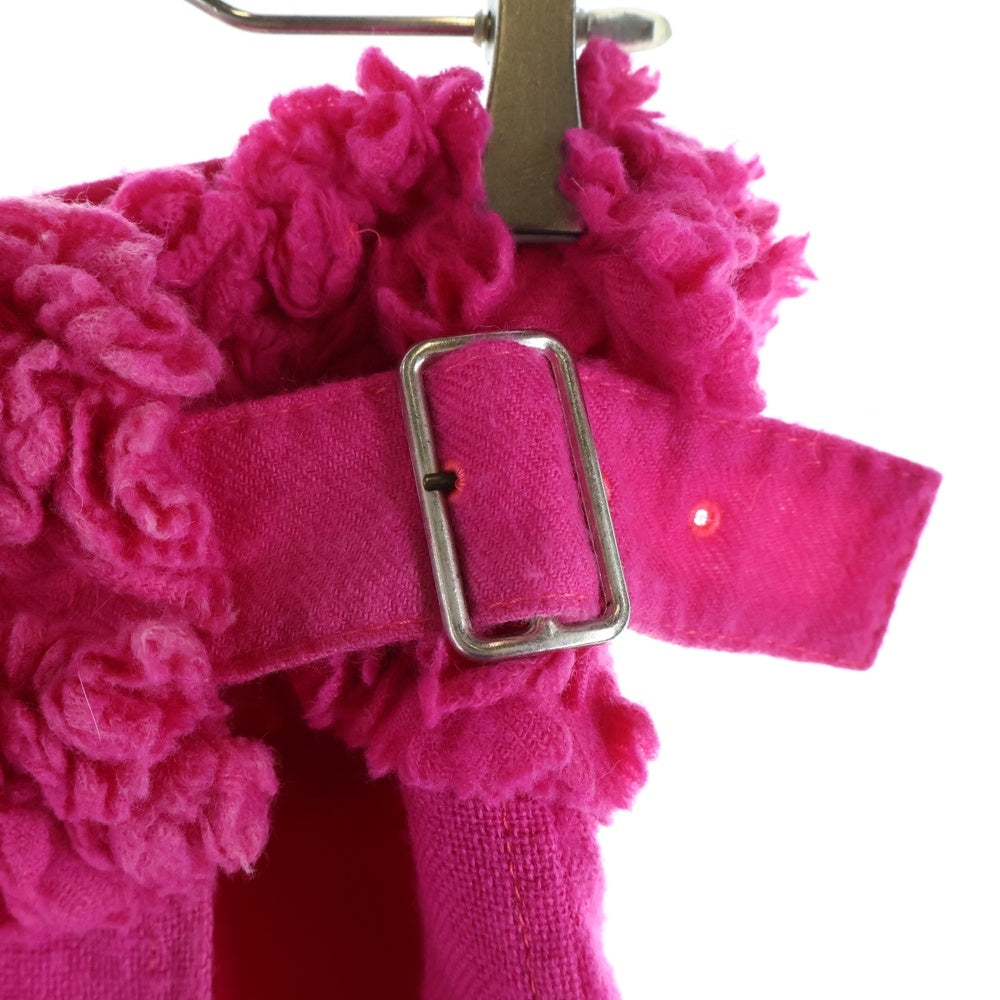 tricot COMME des GARCONS(トリコ コム デ ギャルソン) 07AW AD2007 フリルベルトデザイン ウール 巻きスカート ピンク レディース TT-S039