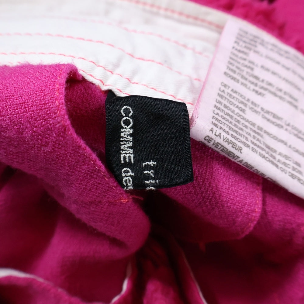 tricot COMME des GARCONS(トリコ コム デ ギャルソン) 07AW AD2007 フリルベルトデザイン ウール 巻きスカート ピンク レディース TT-S039