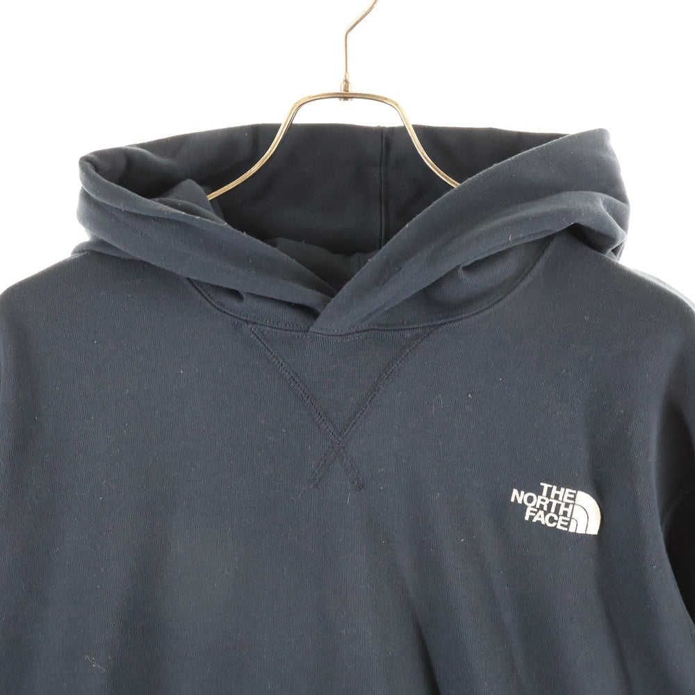 THE NORTH FACE(ザノースフェイス) アームスクエアーロゴデザイン カンガルーポケット フーデッド スウェット パーカ ネイビー NT11953