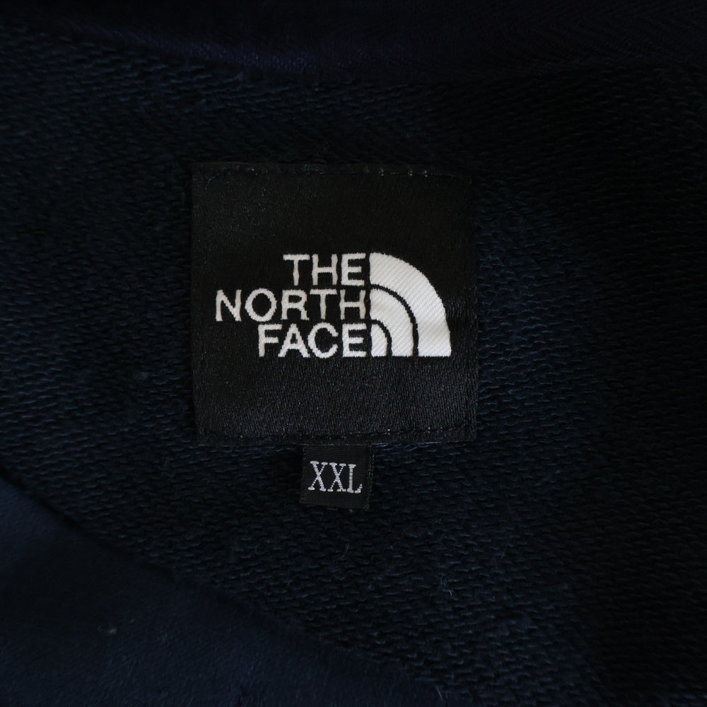 THE NORTH FACE(ザノースフェイス) アームスクエアーロゴデザイン カンガルーポケット フーデッド スウェット パーカ ネイビー NT11953